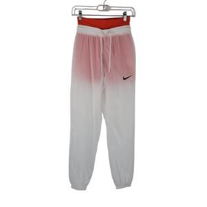 Nike Orange White Rip Stop Fabric Athletic Hiking Running Joggers XS